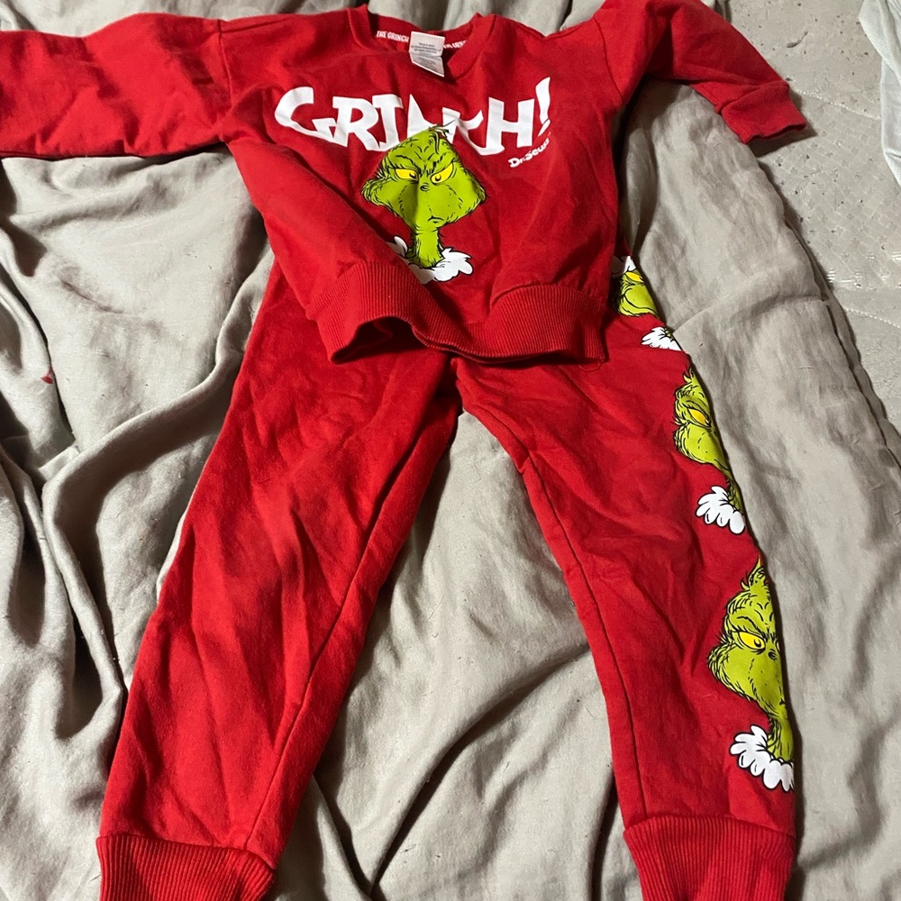 Grinch‎ Kids Matching Set - Red